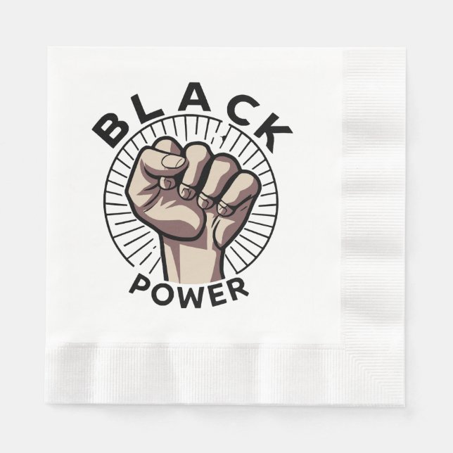 Black Power Afrocentric  Napkins (Front)