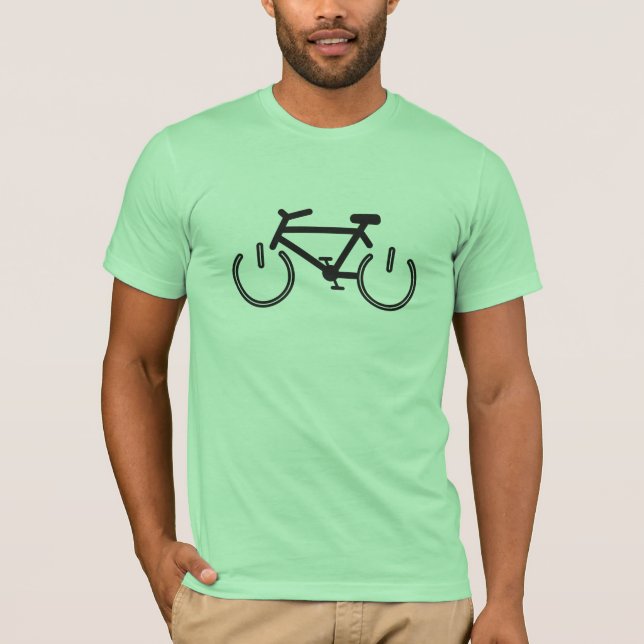 Black Power Bike with White Rims T-Shirt (Front)