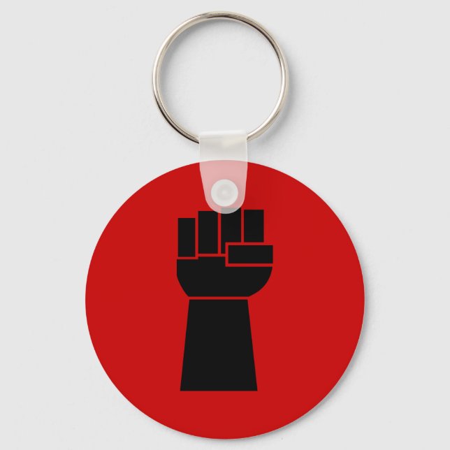 Black Power Black Fist Obama Keychain (Front)