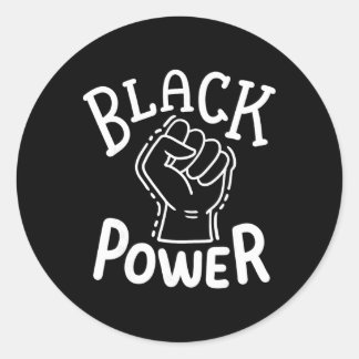 Black Power Civil Rights African American Pride Me Classic Round Sticker