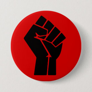 Black Power Fist Button