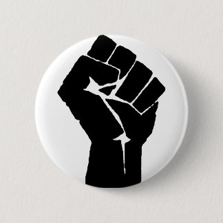 Black Power Fist Button