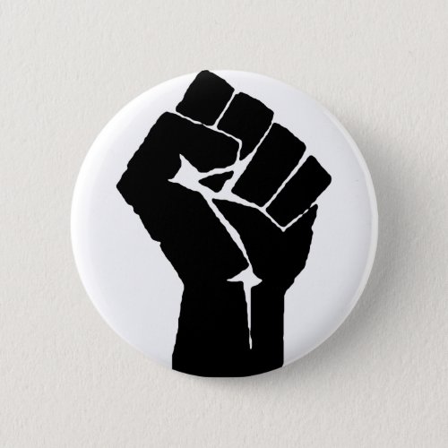 Black Power Fist Button