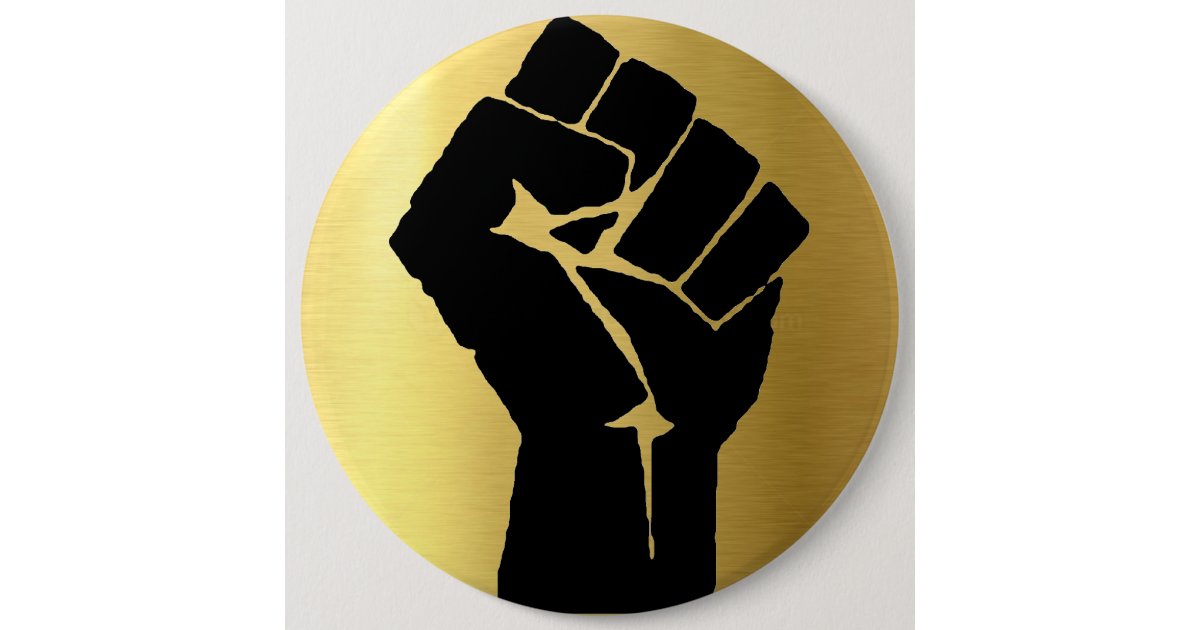 black power fist gold background button zazzle com e baby announcements free