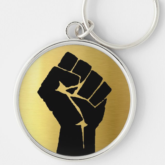 Black Power Fist Keychain (Front)