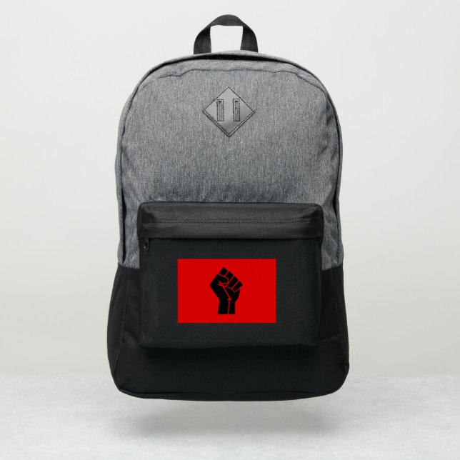 Black Power Fist Port Authority® Backpack (Front)