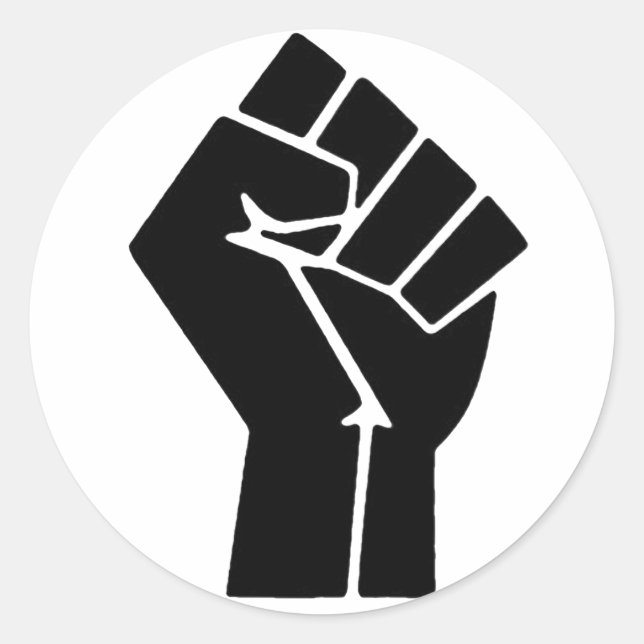 Black Power Fist Stickers (Front)