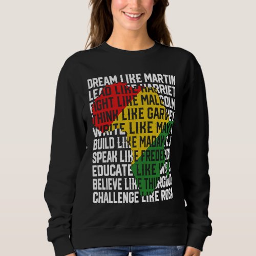Black Power History Month African American Pride B Sweatshirt
