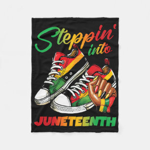 Black Power Juneteenth 1865 Melanin Pride African Fleece Blanket