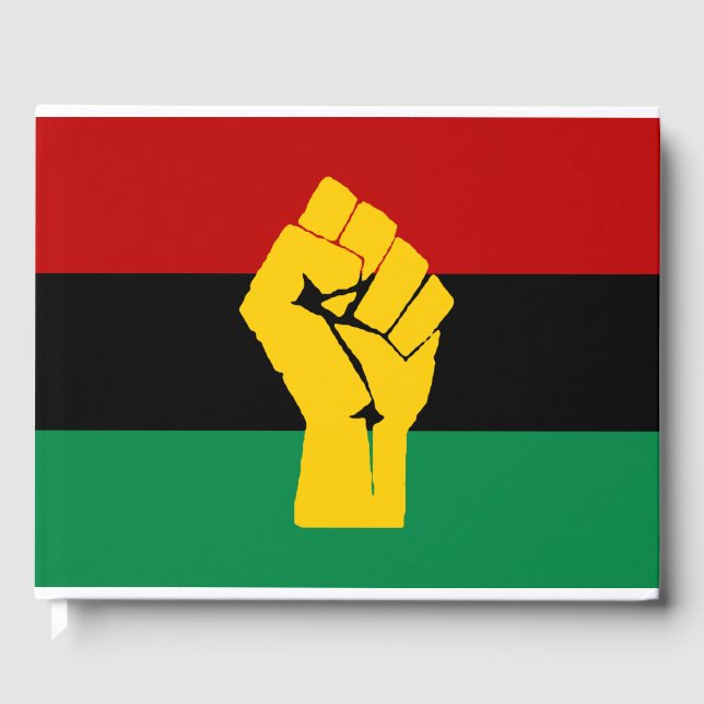 Black Power Pan African Flag Guest Book (Front)