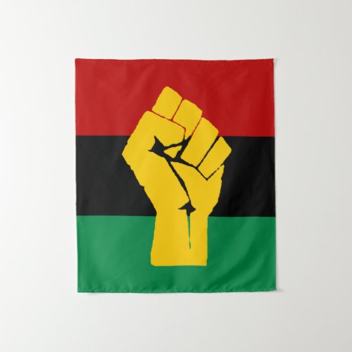 Black Power Pan African Flag Tapestry
