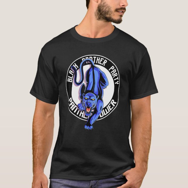 Black Power Panther Party Retro History T-Shirt (Front)