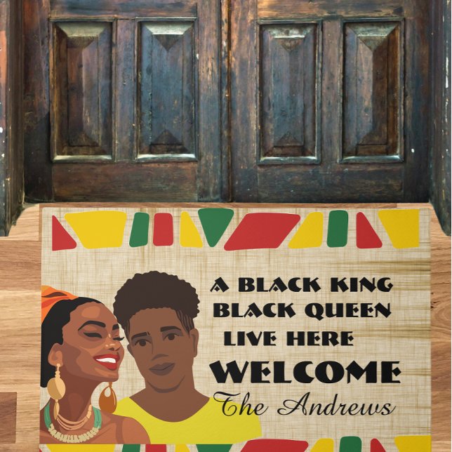 Black power personalized family Juneteenth  Doormat (Creator Uploaded)