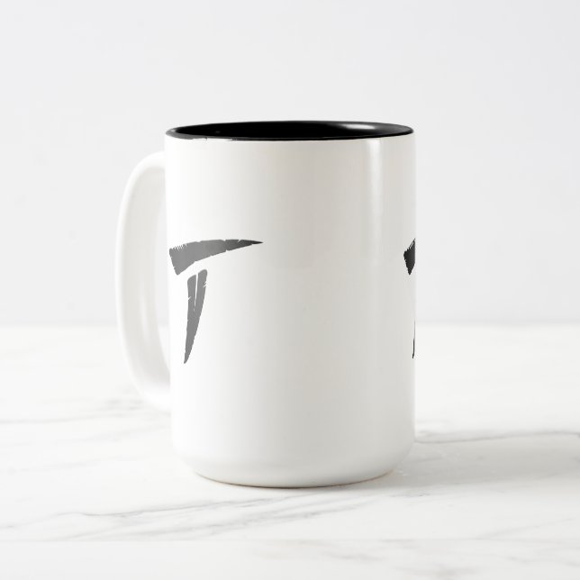 Black Predator Two-Tone Coffee Mug (Front Left)