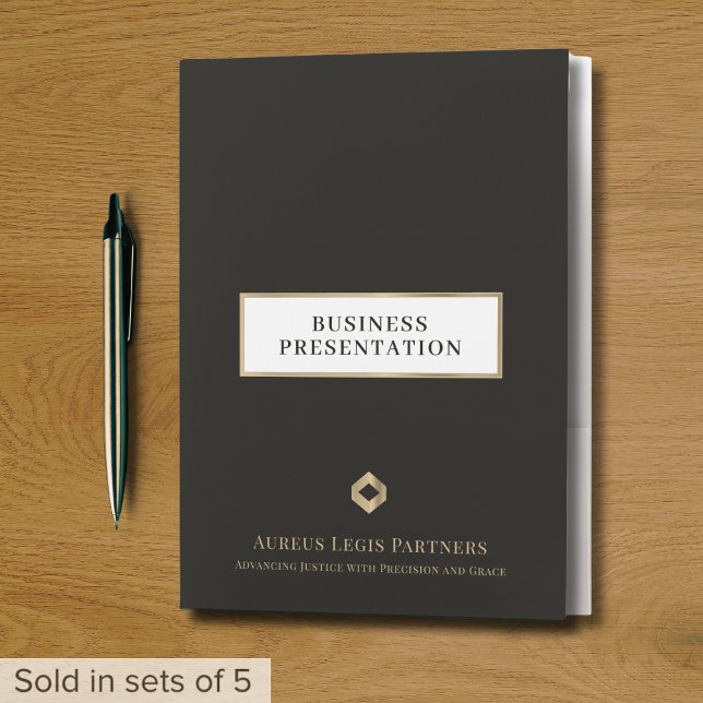 Black Presentation Folder with Gold Logo (Creator Uploaded)