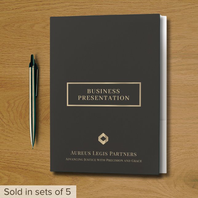 Black Presentation Folder with Gold Logo (Creator Uploaded)