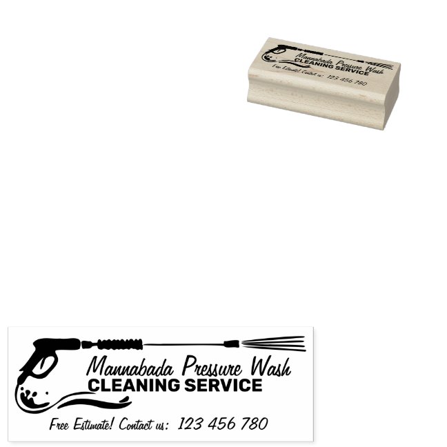 Black Pressure Power Washing Home Cleaning Pro Rubber Stamp