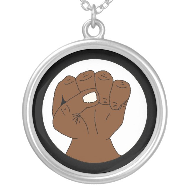 Black Pride Fist of Power Necklace (Front)