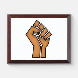 black pride fist unity history unity African brown Award Plaque