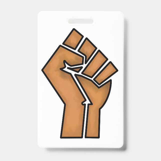 black pride fist unity history unity African brown Badge (Front)