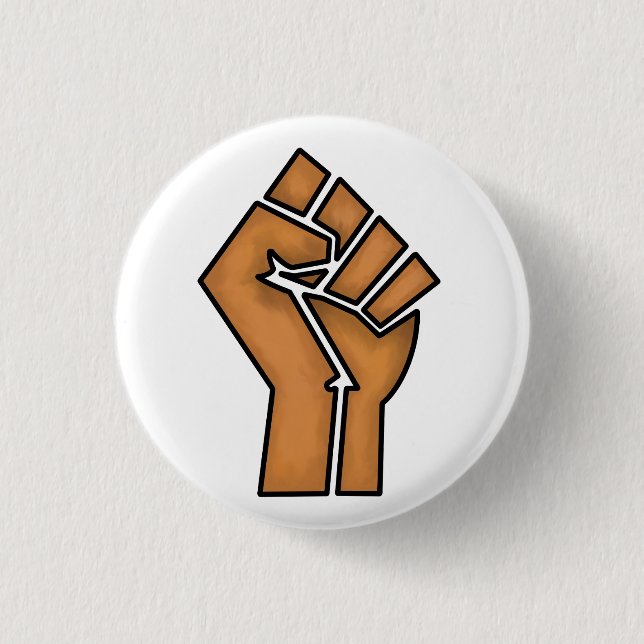 black pride fist unity history unity African brown Button (Front)