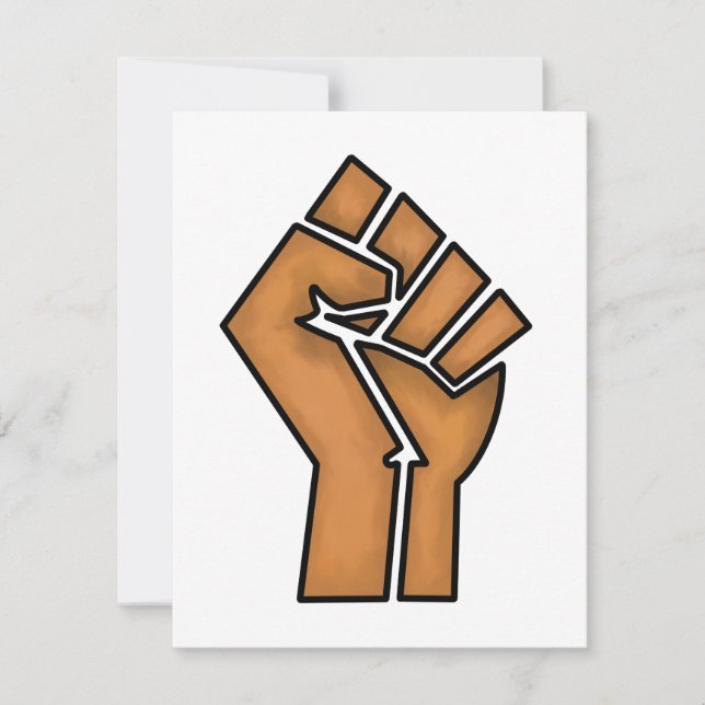 black pride fist unity history unity African brown Card (Front)