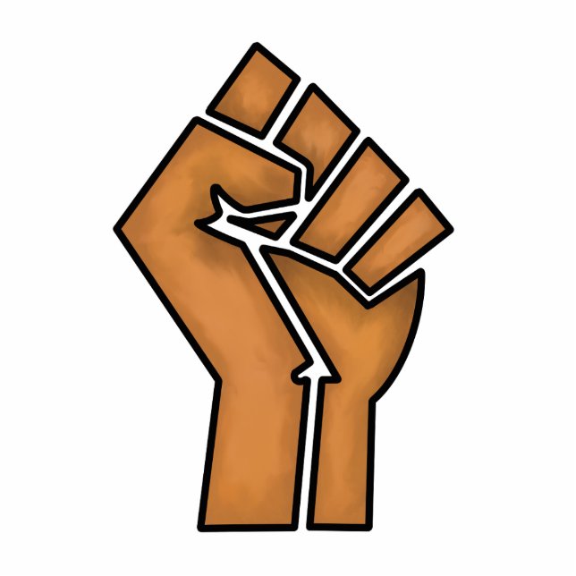 black pride fist unity history unity African brown Cutout (Front)