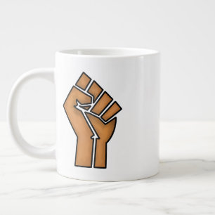black pride fist unity history unity African brown Giant Coffee Mug