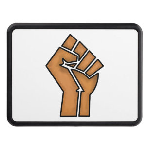 black pride fist unity history unity African brown Hitch Cover
