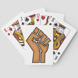 black pride fist unity history unity African brown Poker Cards