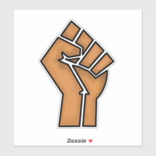 black pride fist unity history unity African brown Sticker