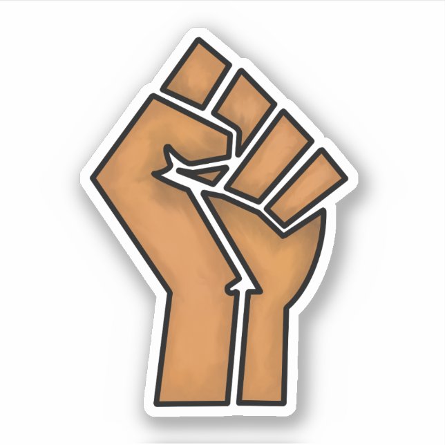 black pride fist unity history unity African brown Sticker (Front)