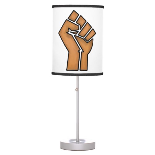 black pride fist unity history unity African brown Table Lamp