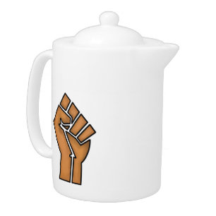 black pride fist unity history unity African brown Teapot