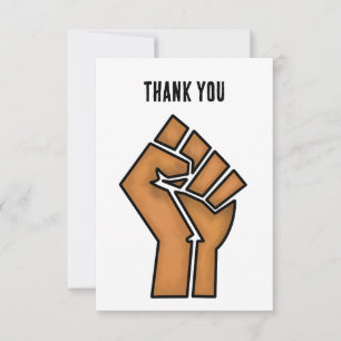 black pride fist unity history unity African brown Thank You Card