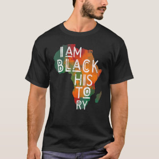 Black Pride I Am Black History African American Mo T-Shirt