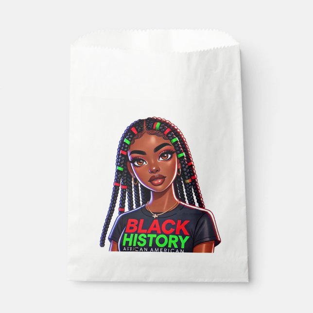 Black Pride Lady  Favor Bag (Front)