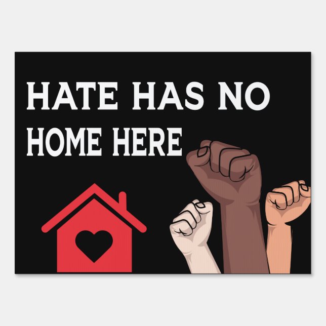 Black Pride Power, Racial Equality Social Justice Sign (Front)