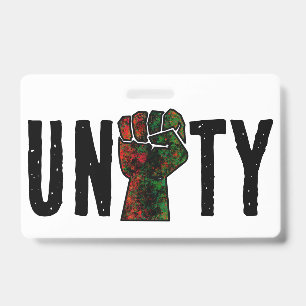black pride red green fist pan African flag unity  Badge