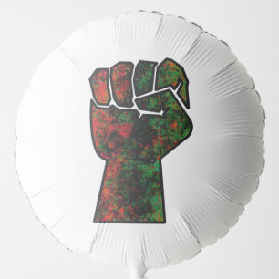 black pride red green fist pan African flag unity Balloon