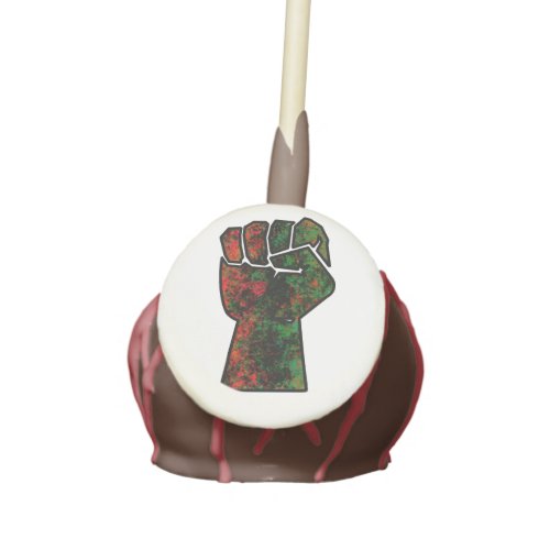 black pride red green fist pan African flag unity  Cake Pops