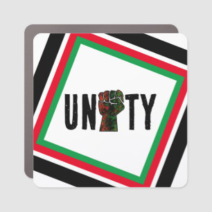 black pride red green fist pan African flag unity Car Magnet