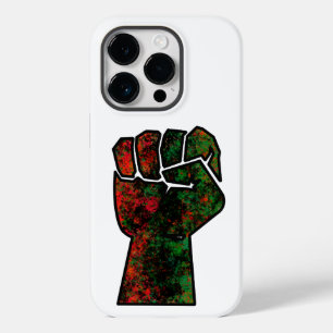 black pride red green fist pan African flag unity Case-Mate iPhone 14 Pro Case
