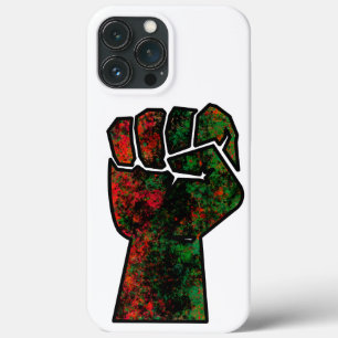 black pride red green fist pan African flag unity iPhone 13 Pro Max Case