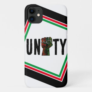 black pride red green fist pan African flag unity iPhone 11 Case