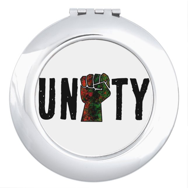 black pride red green fist pan African flag unity  Compact Mirror (Front)