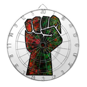 black pride red green fist pan African flag unity  Dart Board