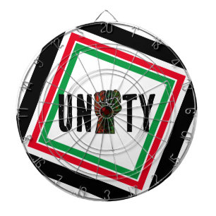 black pride red green fist pan African flag unity  Dart Board