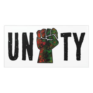 black pride red green fist pan African flag unity Door Sign