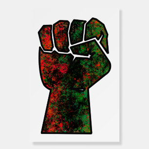 black pride red green fist pan African flag unity Foam Board